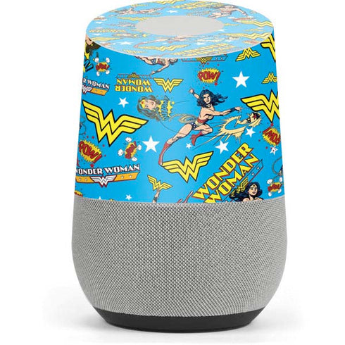 DC Comics Wonder Woman Action pose pattern Google Home Skin